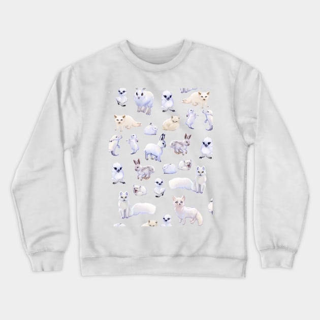 Snow white animal sticker bundle plus Crewneck Sweatshirt by Angsty-angst